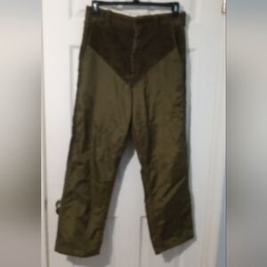Men's Two-Tone Corduroy Hunting Pants - Olive and Dark Green